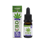 Euphoria CBD Oil 10% with packaging on white background