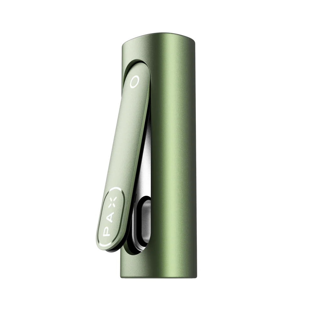Green device with 'PAX' branding on a white background