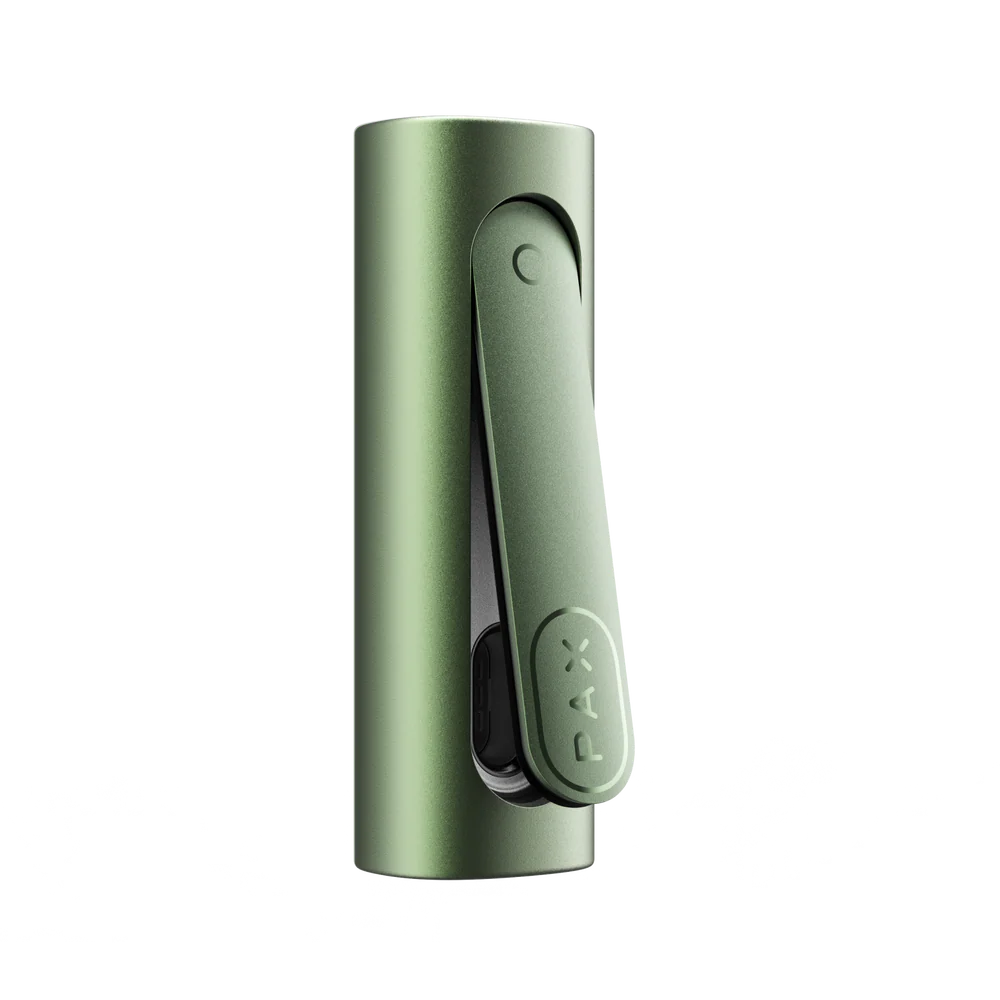 Green device with 'PAX' branding on a white background
