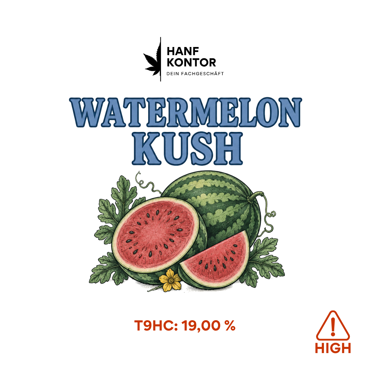 Watermelon Kush on white background