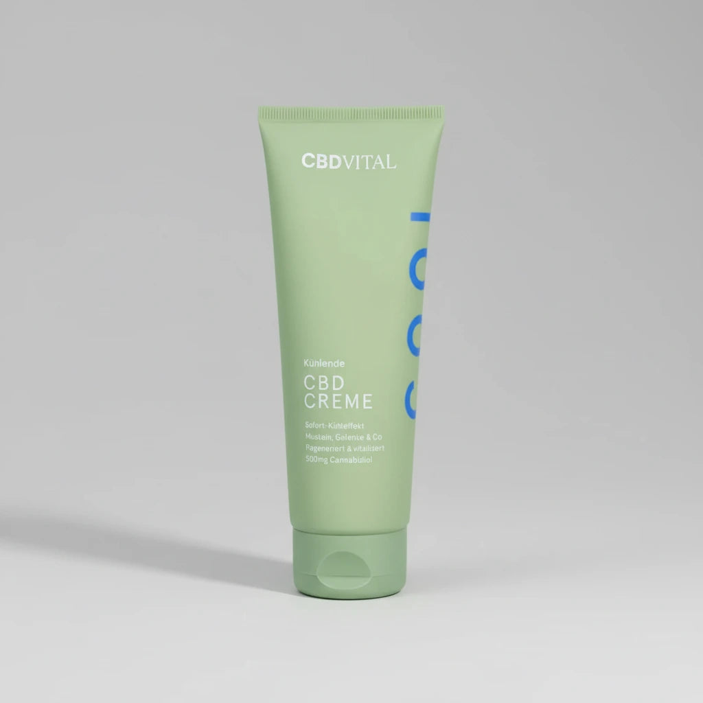 CBD Vital cream tube on a white background